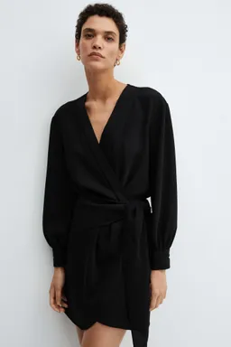 Vestido cruzado con lazo de Mango en Vestidos para argentina