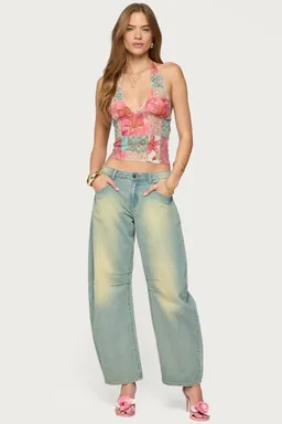 Top halter malla estampada catie de Edikted en Tops para argentina