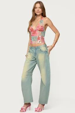 Top halter malla estampada catie de Edikted en Tops para argentina