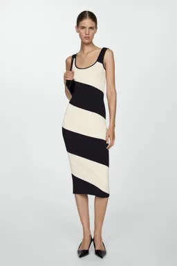 Vestido punto midi rayas de Mango en Vestidos para argentina
