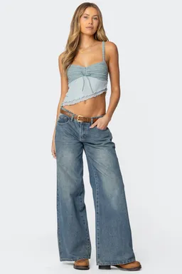 Musculosa asimétrica volantes de Edikted en Tops para argentina