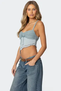 Musculosa asimétrica volantes de Edikted en Tops para argentina