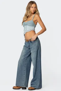 Musculosa asimétrica volantes de Edikted en Tops para argentina