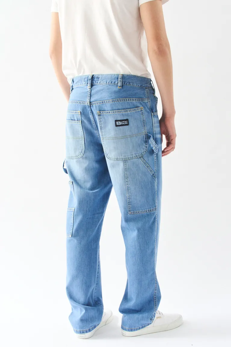 Pantalón de Tela Denim de Corte Relajado para Hombre de Bensimon en Pantalones para argentina