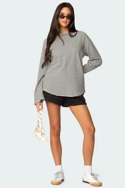 Top rayado manga campana oversized de Edikted en Tops para argentina