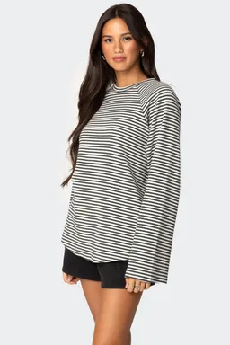 Top rayado manga campana oversized de Edikted en Tops para argentina