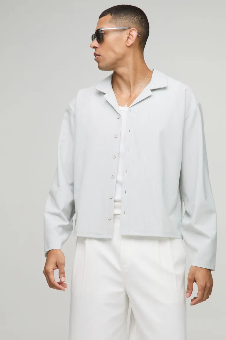 Camisa seersucker oversized rayas de Boohooman en Camisas para argentina