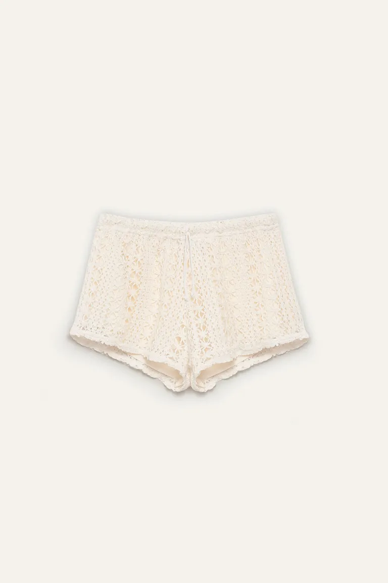 Crochet de Algodón Calado con Lazo Ajustable en Cintura - Estilo Relajado de Verano de 47 Street en Swimwear y Beachwear para argentina