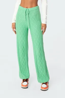 Pantalón kasey tejido trenzado de Edikted en Pantalones para argentina