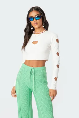 Pantalón kasey tejido trenzado de Edikted en Pantalones para argentina