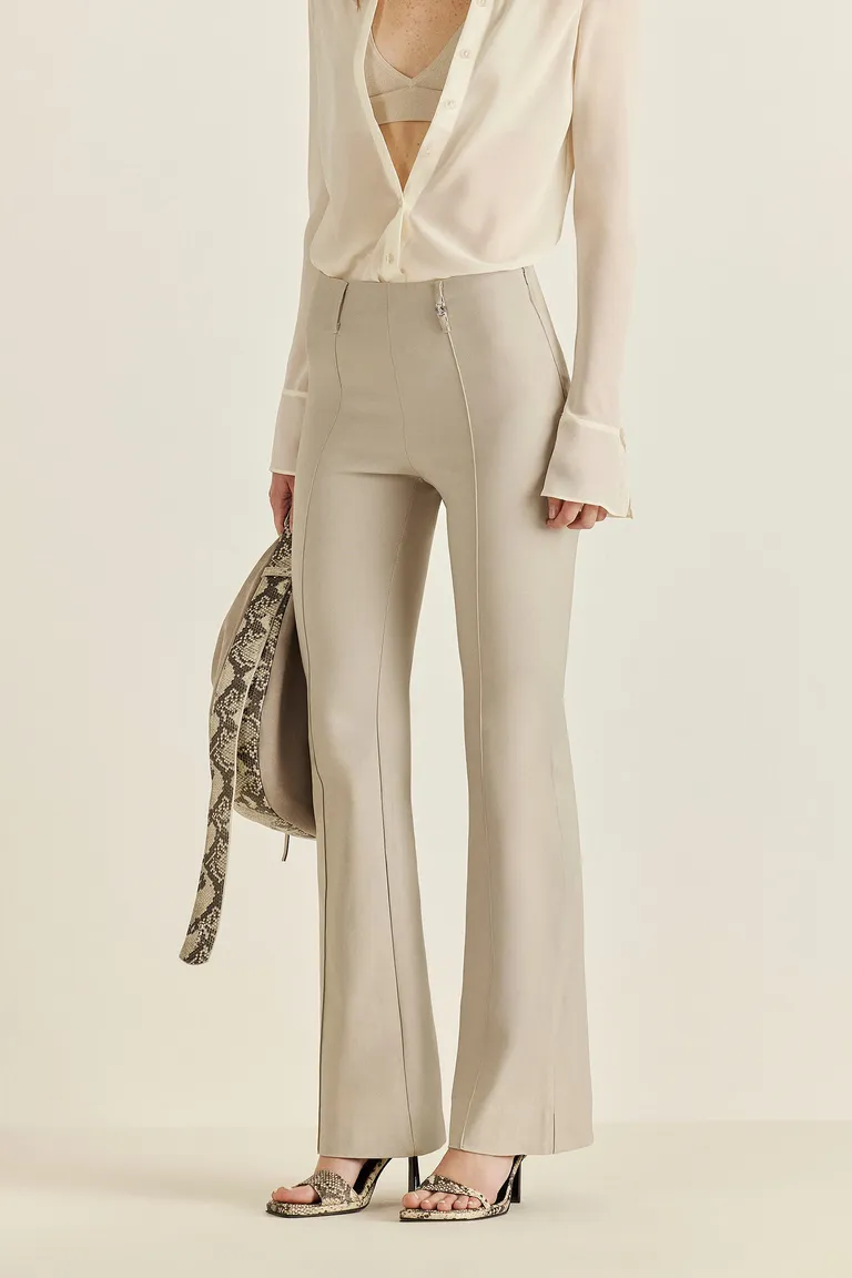 Pantalón Beige de Corte Recto y Diseño Exclusivo para Mujer de Tucci en Pantalones para argentina