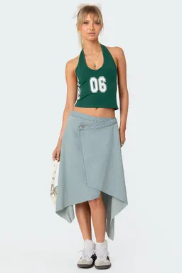 Falda midi asimétrica denim de Edikted en Faldas para argentina