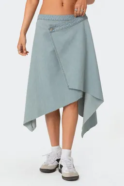 Falda midi asimétrica denim de Edikted en Faldas para argentina