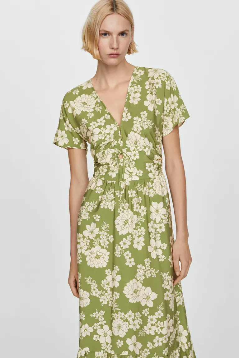 Vestido estampado con abertura de Mango en Vestidos para argentina