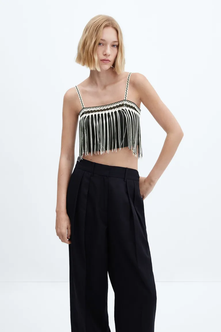 Top crop flecos de Mango en Tops para argentina