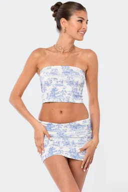 Top strapless estampado delft de Edikted en Tops para argentina
