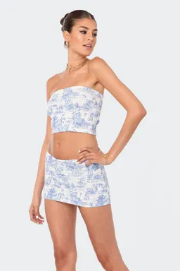 Top strapless estampado delft de Edikted en Tops para argentina