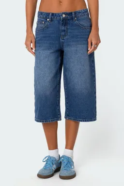 Bermudas denim tiro bajo xtra de Edikted en Shorts para argentina