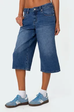 Bermudas denim tiro bajo xtra de Edikted en Shorts para argentina