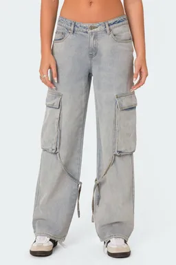 Pantalón cargo denim lavado de Edikted en Pantalones para argentina