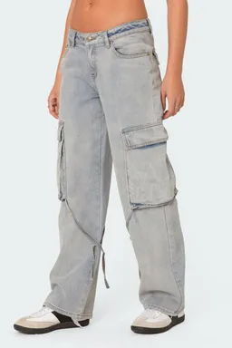 Pantalón cargo denim lavado de Edikted en Pantalones para argentina