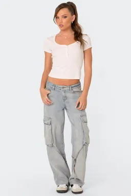 Pantalón cargo denim lavado de Edikted en Pantalones para argentina