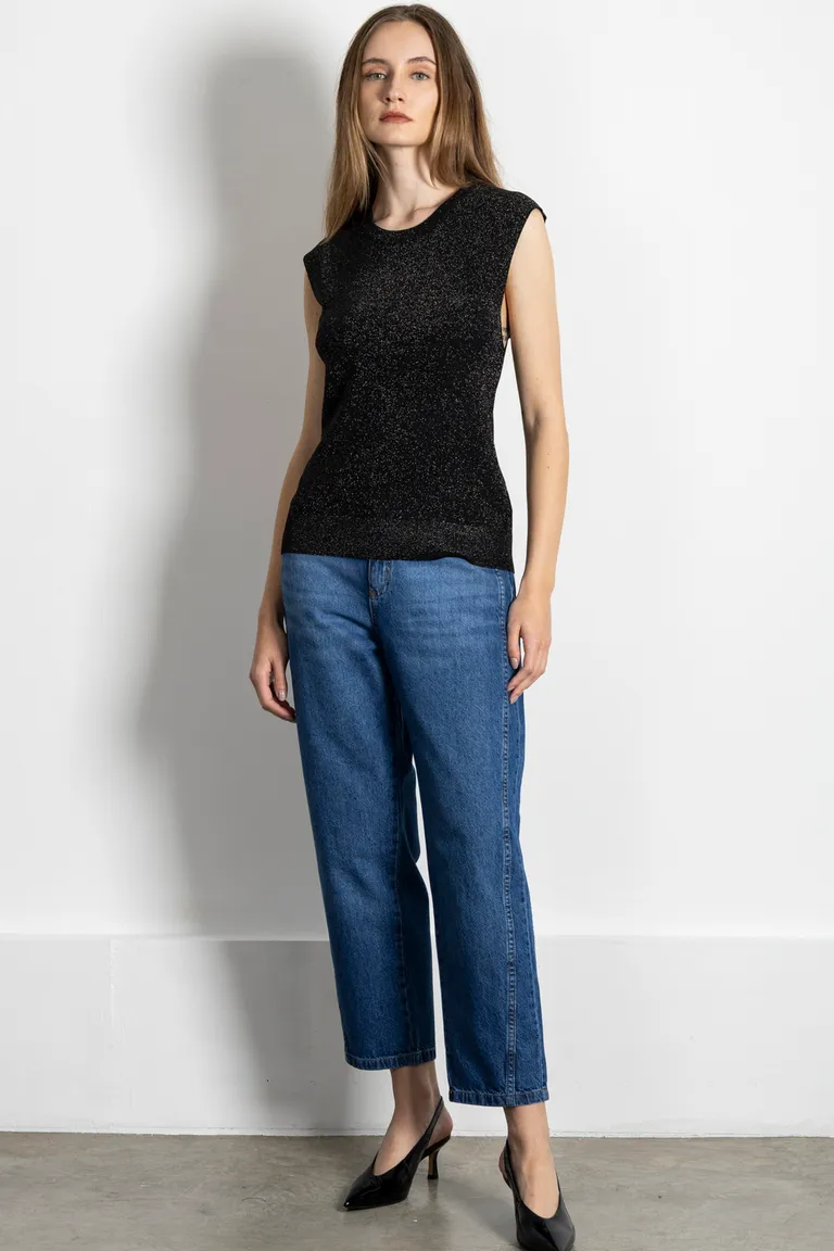 Musculosa de cuello redondo con detalles brillantes para mujer de Kill en Buzos y Sweaters para argentina