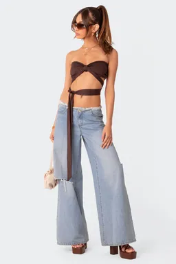 Bandeau wyatt con lazos de Edikted en Tops para argentina