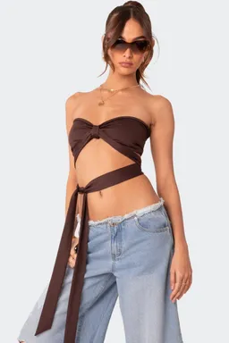 Bandeau wyatt con lazos de Edikted en Tops para argentina