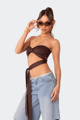 Bandeau wyatt con lazos de Edikted en Tops para argentina