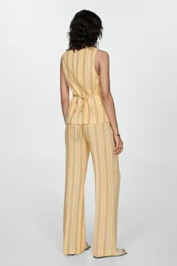 Pantalón rayado corte recto de Mango en Pantalones para argentina