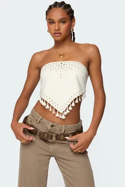 Top pañuelo tachas flecos de Edikted en Tops para argentina