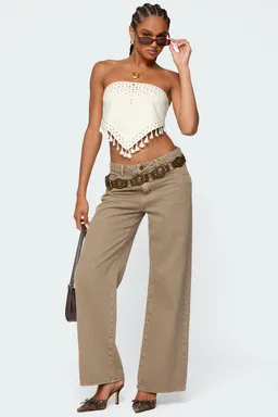 Top pañuelo tachas flecos de Edikted en Tops para argentina