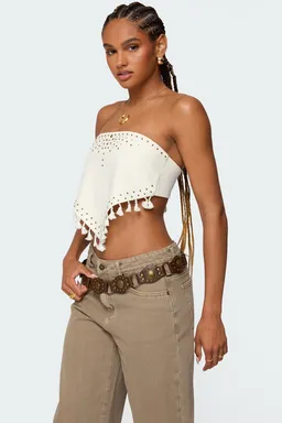 Top pañuelo tachas flecos de Edikted en Tops para argentina