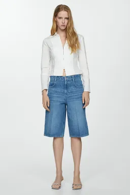 Camisa entallada cremallera algodón de Mango en Camisas para argentina