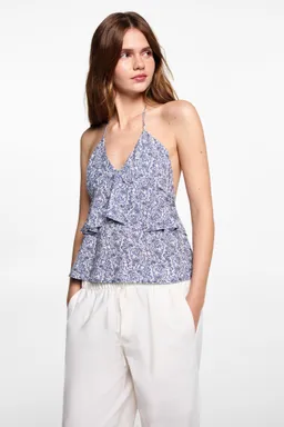 Top estampado con volantes de Mango Teen en Tops para argentina
