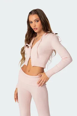 Cárdigan con capucha tejido desiree de Edikted en Buzos y Sweaters para argentina