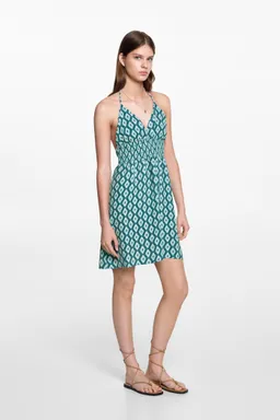 Vestido estampado fruncido de Mango Teen en Vestidos para argentina