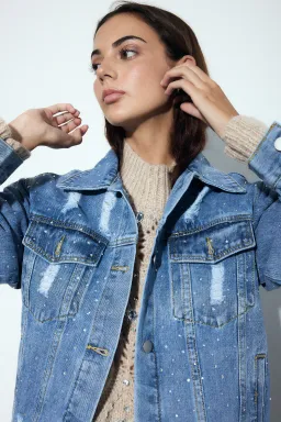 Chaqueta denim con strass zaira de Audaz en Chaquetas para argentina