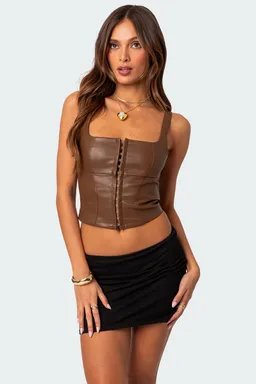 Corset simone cuero sintético de Edikted en Tops para argentina