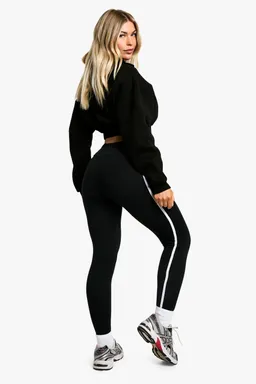 Legging tiro alto lateral rayas de Boohoo en Pantalones para argentina