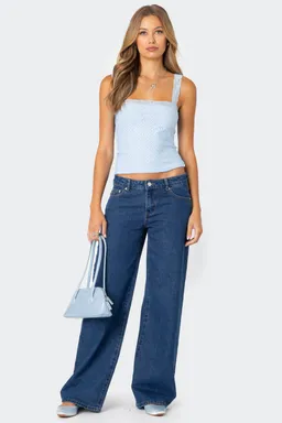Musculosa ojalillos encaje virginia de Edikted en Tops para argentina