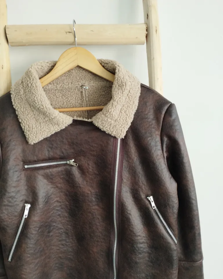 Chaqueta de piel sintética con efecto gastado de Lemmon en Chaquetas para argentina