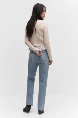 Jersey trenzado cuello perkins de Mango en Buzos y Sweaters para argentina