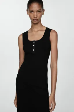 Vestido canalé con botones de Mango en Vestidos para argentina