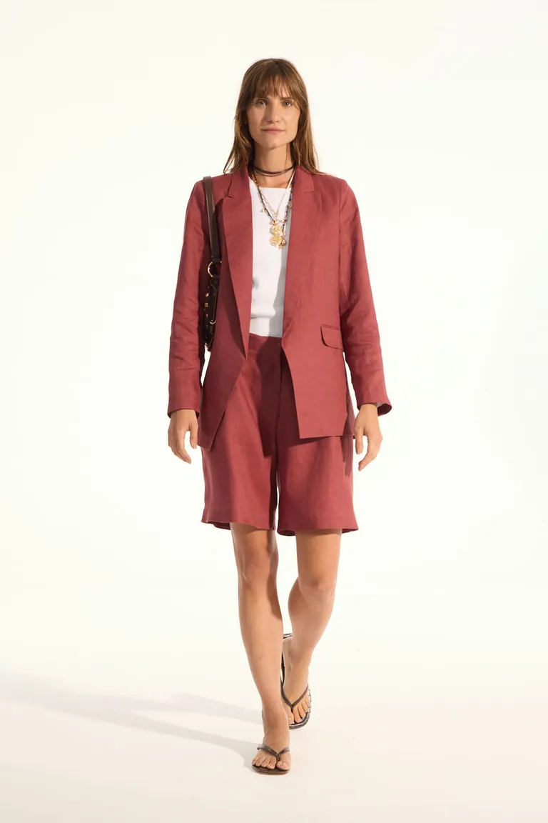 Blazer de lino de corte recto y calce relajado para un estilo sofisticado y cómodo de Portsaid en Blazers para argentina