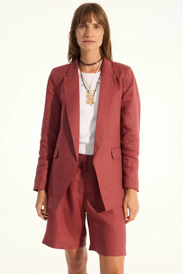 Blazer de lino de corte recto y calce relajado para un estilo sofisticado y cómodo de Portsaid en Blazers para argentina