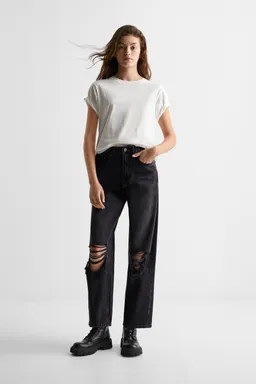 Jeans rectos rotos de Mango Teen en Pantalones para argentina