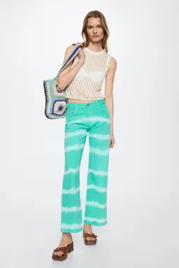 Jeans wideleg tiedye de Mango en Pantalones para argentina