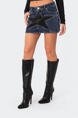 Mini falda denim tiro bajo stars de Edikted en Faldas para argentina